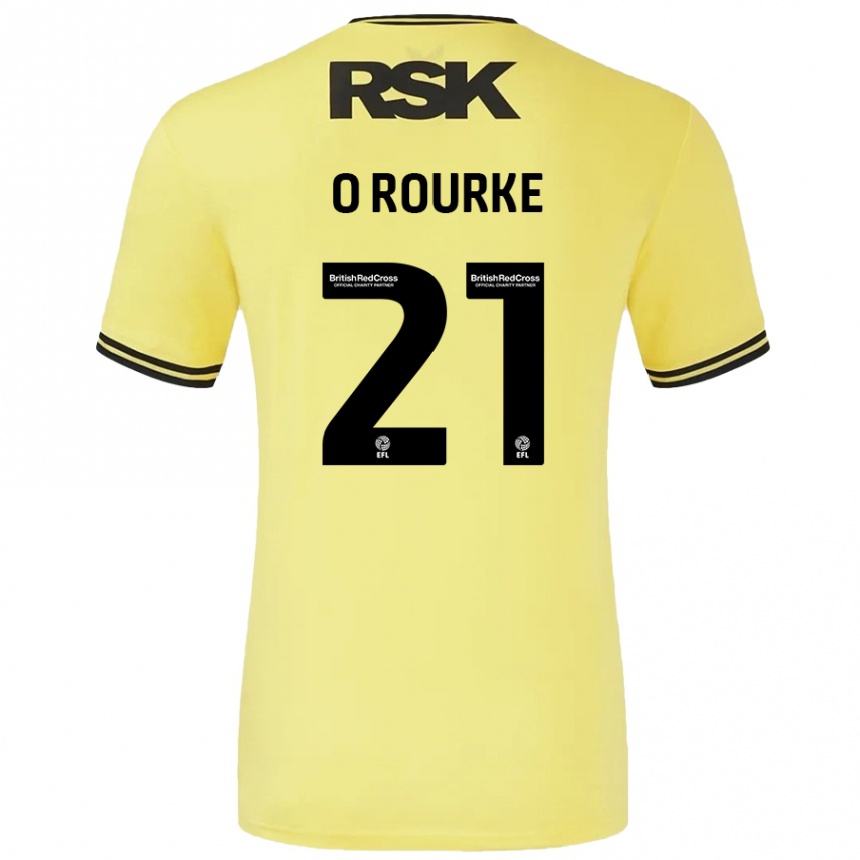 Kids Football Sophie O'rourke #21 Yellow Black Away Jersey 2024/25 T-Shirt Australia