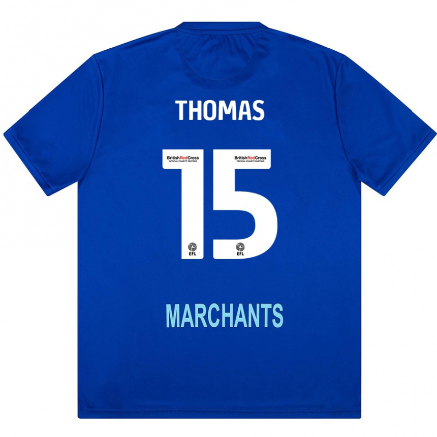 Kids Football Jordan Thomas #15 Green Away Jersey 2024/25 T-Shirt Australia