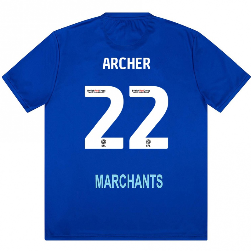 Kids Football Ethon Archer #22 Green Away Jersey 2024/25 T-Shirt Australia