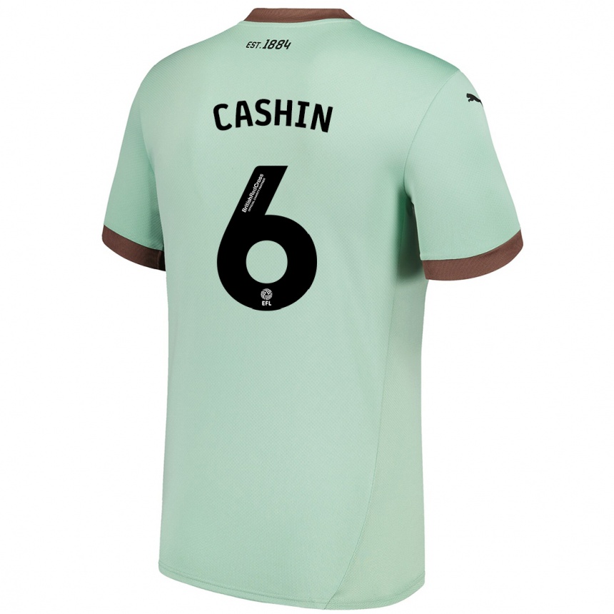 Kids Football Eiran Cashin #6 Pale Green Away Jersey 2024/25 T-Shirt Australia