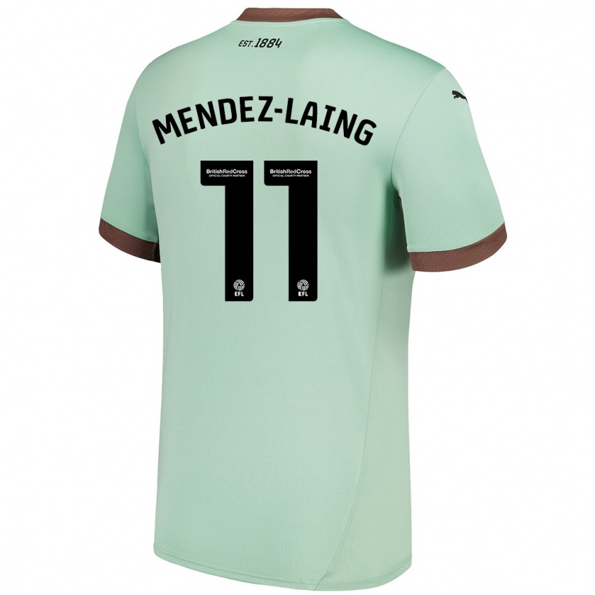 Kids Football Nathaniel Méndez-Laing #11 Pale Green Away Jersey 2024/25 T-Shirt Australia