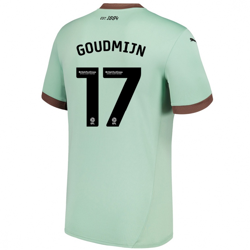 Kids Football Kenzo Goudmijn #17 Pale Green Away Jersey 2024/25 T-Shirt Australia