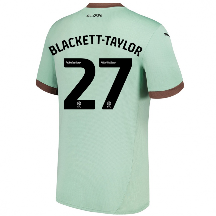 Kids Football Corey Blackett-Taylor #27 Pale Green Away Jersey 2024/25 T-Shirt Australia