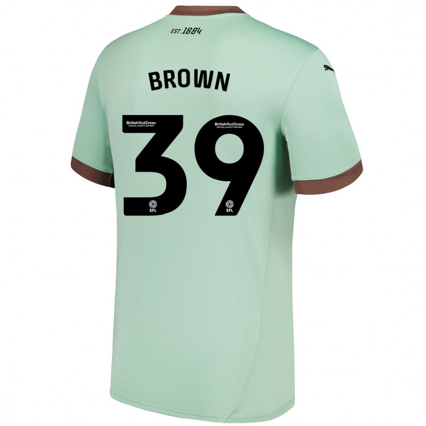 Kids Football Dajaune Brown #39 Pale Green Away Jersey 2024/25 T-Shirt Australia