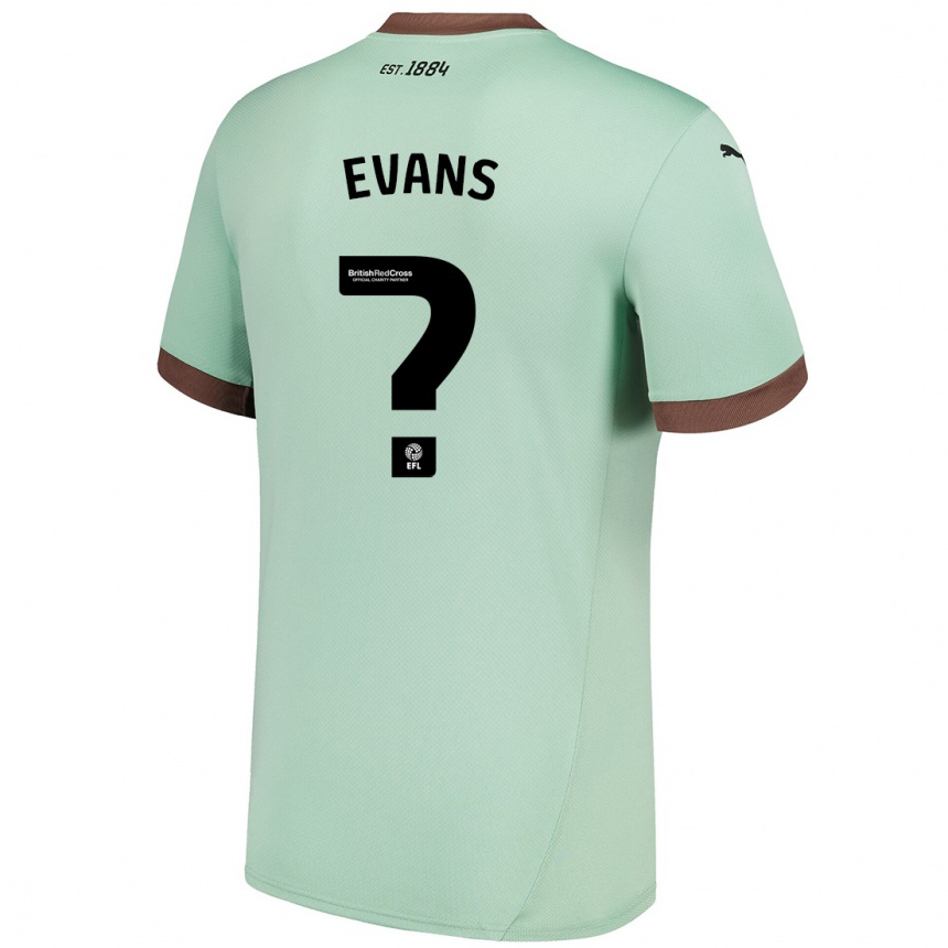 Kids Football Harry Evans #0 Pale Green Away Jersey 2024/25 T-Shirt Australia