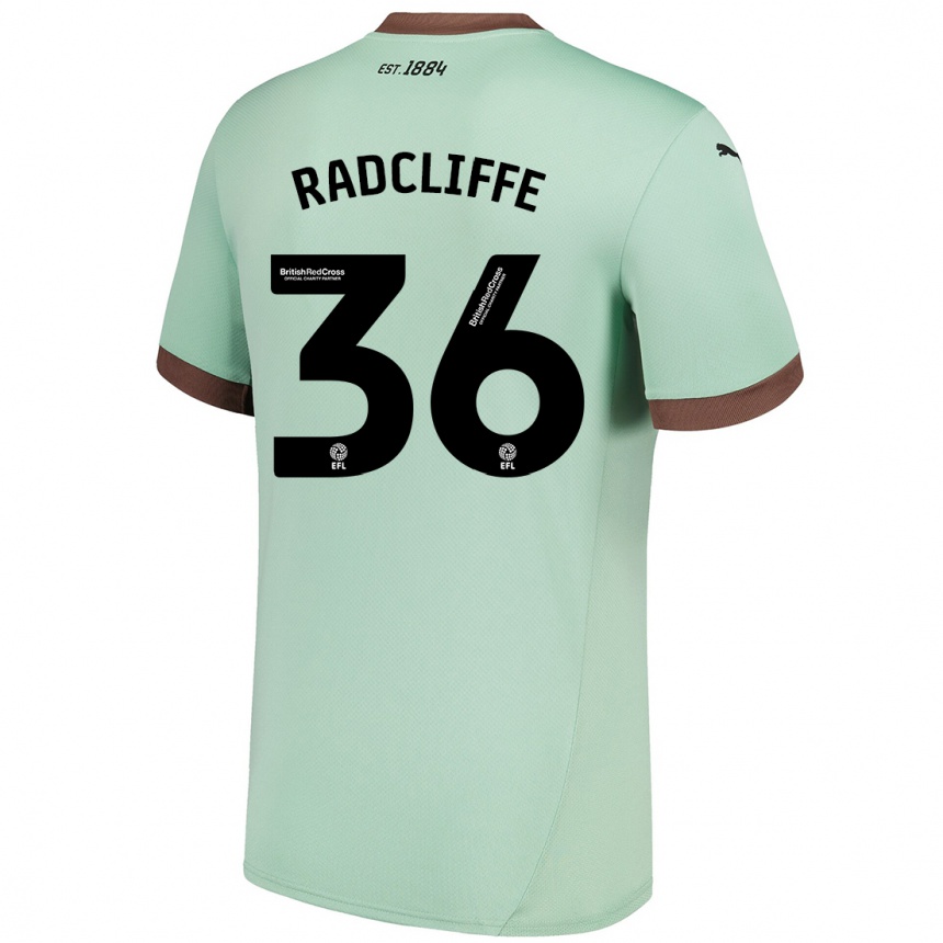 Kids Football Ben Radcliffe #36 Pale Green Away Jersey 2024/25 T-Shirt Australia