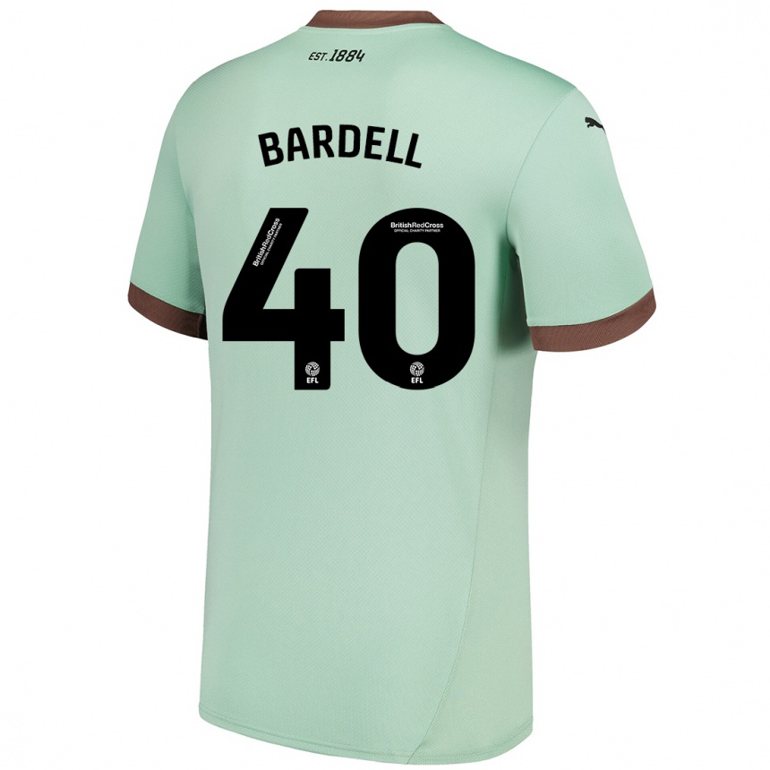 Kids Football Max Bardell #40 Pale Green Away Jersey 2024/25 T-Shirt Australia