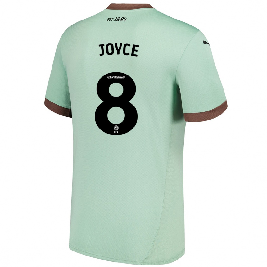 Kids Football Emily Joyce #8 Pale Green Away Jersey 2024/25 T-Shirt Australia