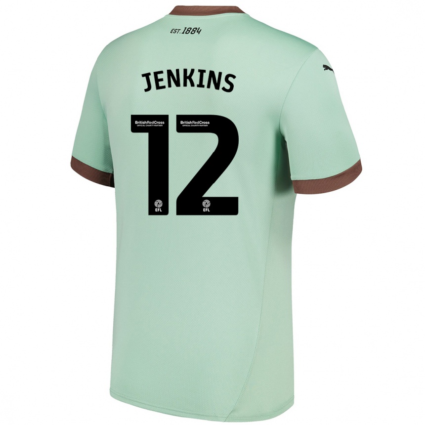 Kids Football Camille Jenkins #12 Pale Green Away Jersey 2024/25 T-Shirt Australia