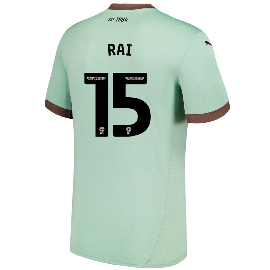 Kids Football Kira Rai #15 Pale Green Away Jersey 2024/25 T-Shirt Australia