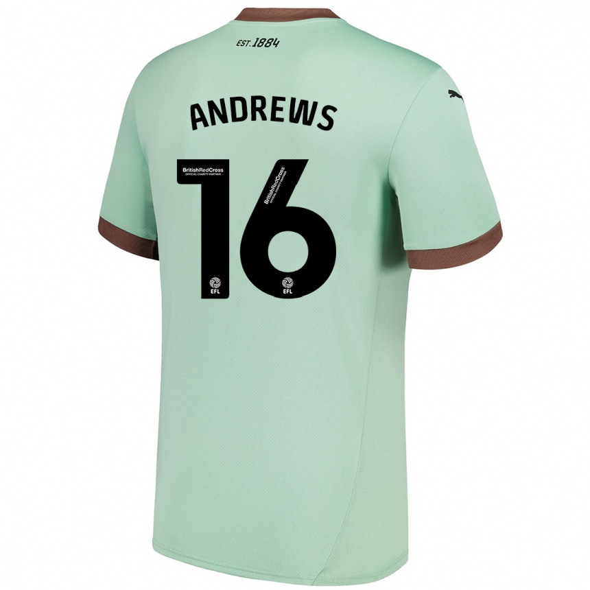 Kids Football Marli Rhodes-Andrews #16 Pale Green Away Jersey 2024/25 T-Shirt Australia