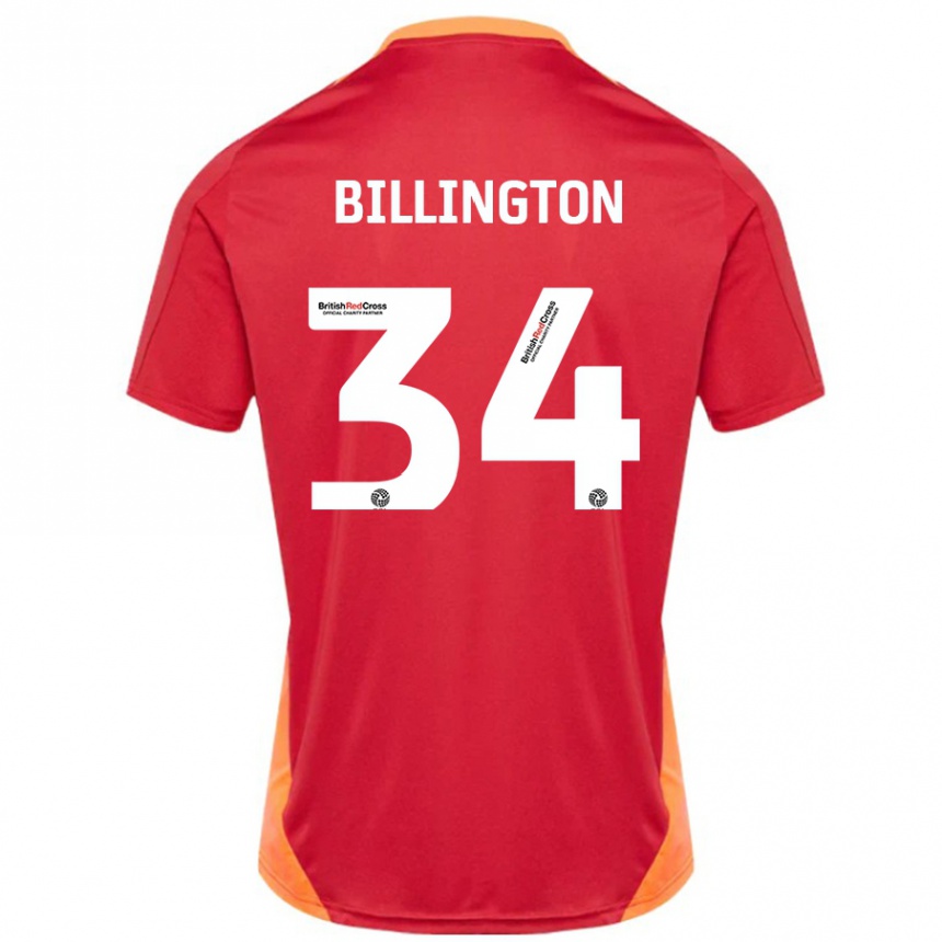 Kids Football Gabe Billington #34 Blue Off White Away Jersey 2024/25 T-Shirt Australia