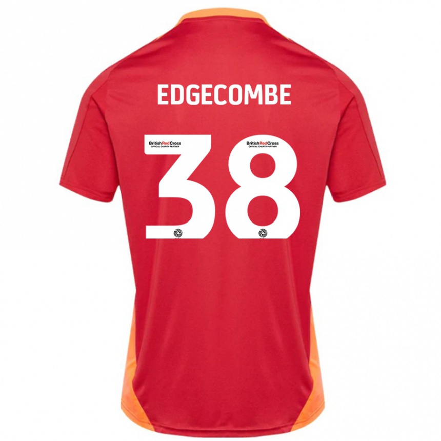 Kids Football Max Edgecombe #38 Blue Off White Away Jersey 2024/25 T-Shirt Australia