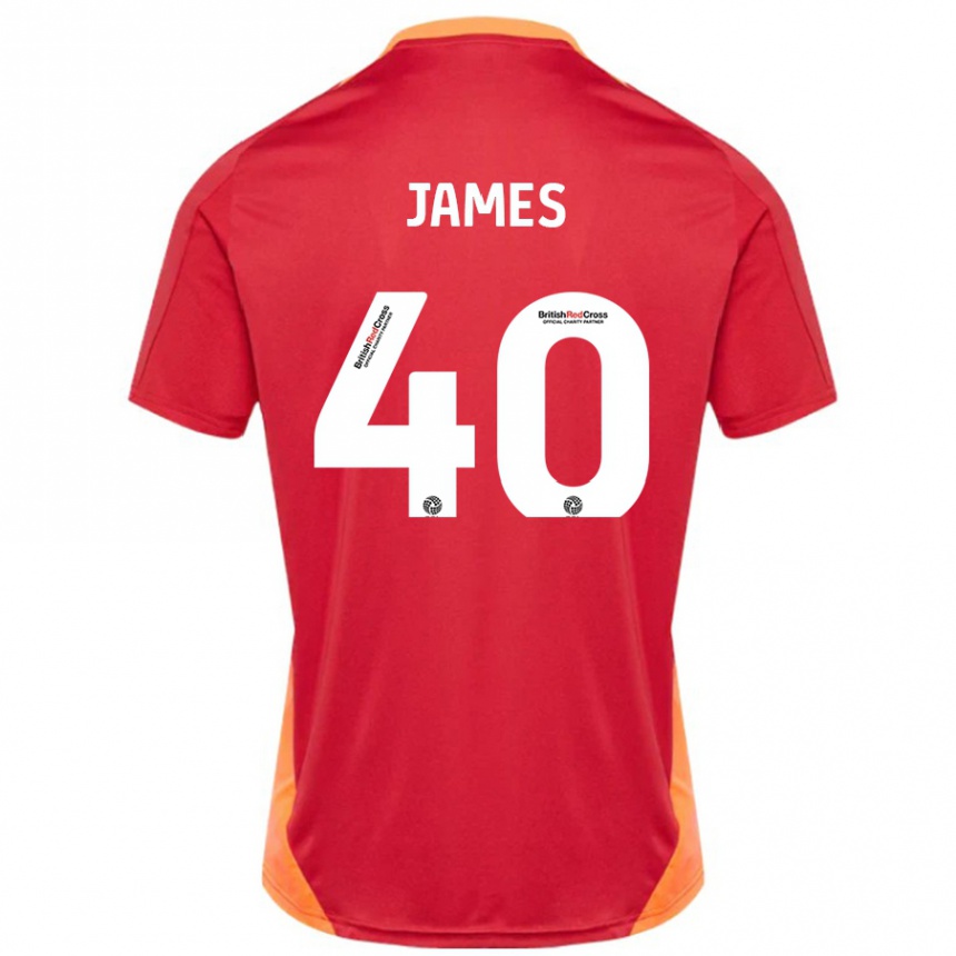 Kids Football Ed James #40 Blue Off White Away Jersey 2024/25 T-Shirt Australia