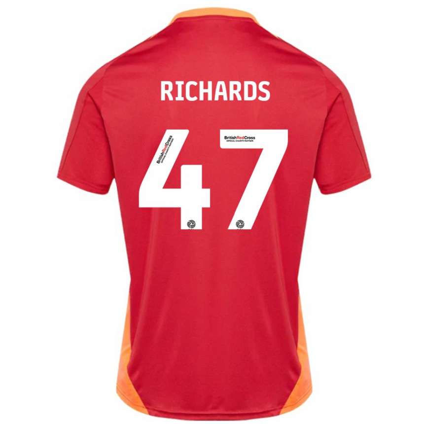 Kids Football Jake Richards #47 Blue Off White Away Jersey 2024/25 T-Shirt Australia