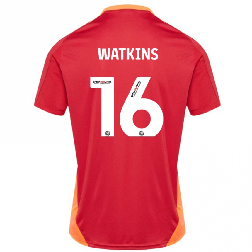 Kids Football Zoe Watkins #16 Blue Off White Away Jersey 2024/25 T-Shirt Australia