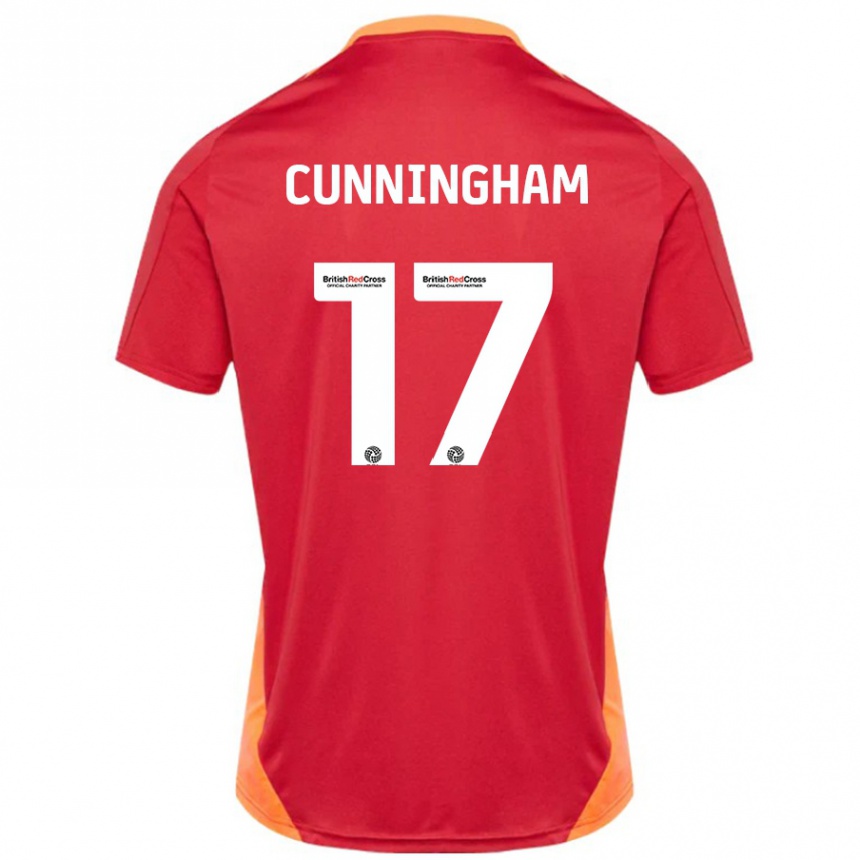 Kids Football Zoe Cunningham #17 Blue Off White Away Jersey 2024/25 T-Shirt Australia