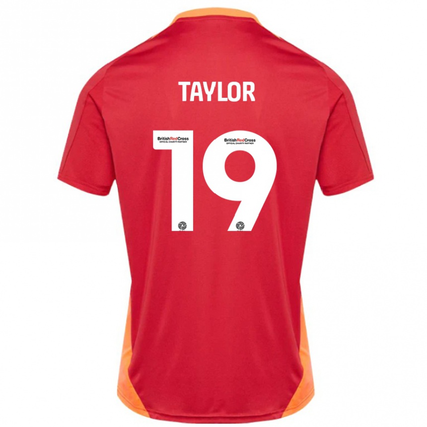 Kids Football Mollie Taylor #19 Blue Off White Away Jersey 2024/25 T-Shirt Australia