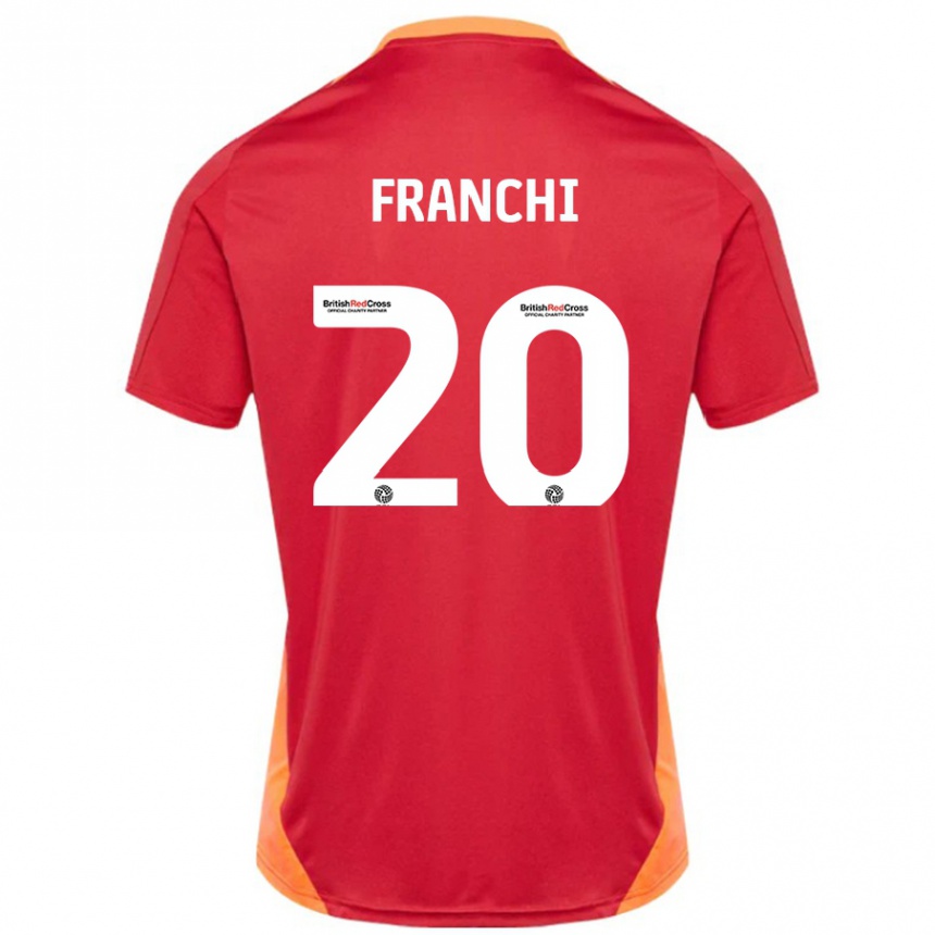 Kids Football Matilda Franchi #20 Blue Off White Away Jersey 2024/25 T-Shirt Australia