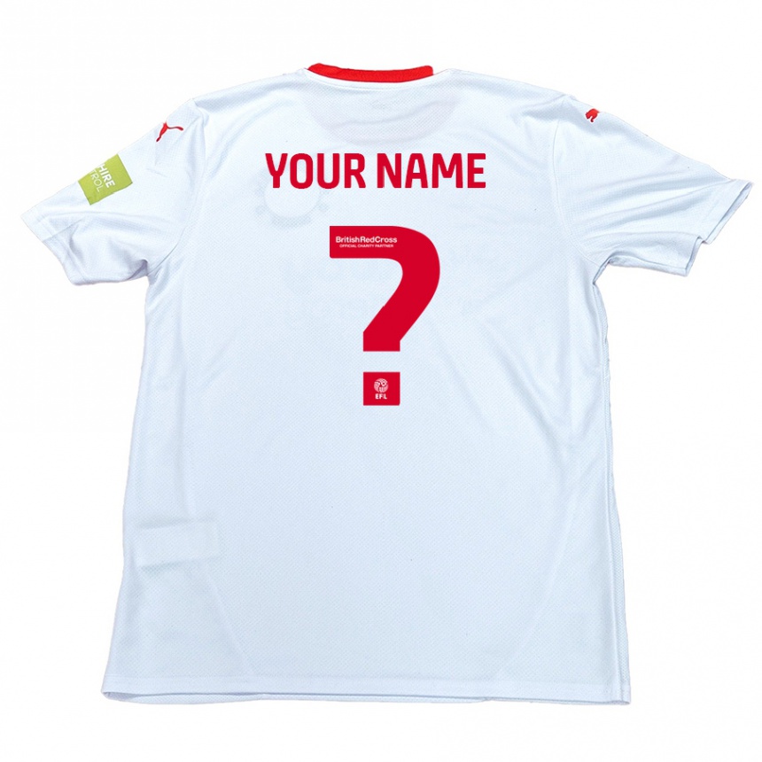 Kids Football Your Name #0 White Away Jersey 2024/25 T-Shirt Australia