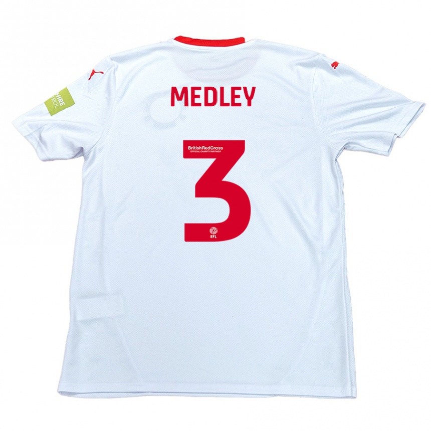 Kids Football Zech Medley #3 White Away Jersey 2024/25 T-Shirt Australia