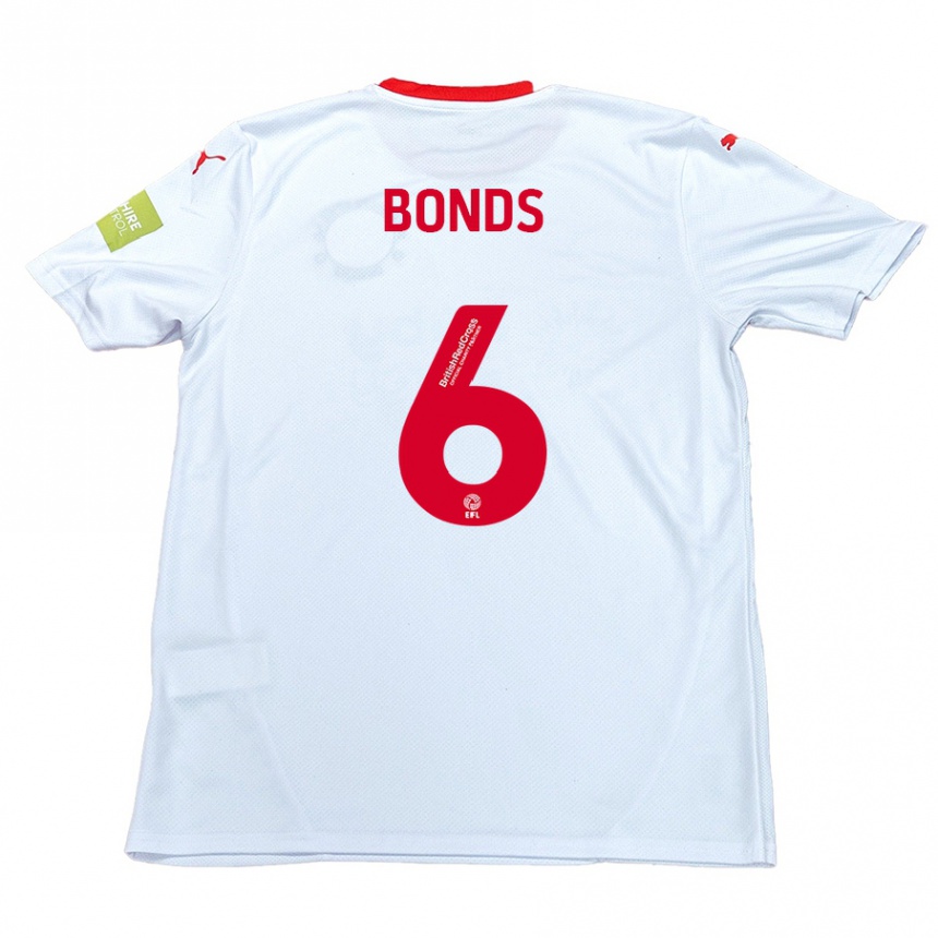 Kids Football Elliot Bonds #6 White Away Jersey 2024/25 T-Shirt Australia