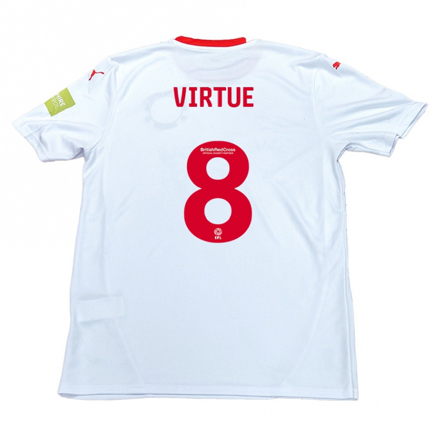 Kids Football Matty Virtue #8 White Away Jersey 2024/25 T-Shirt Australia