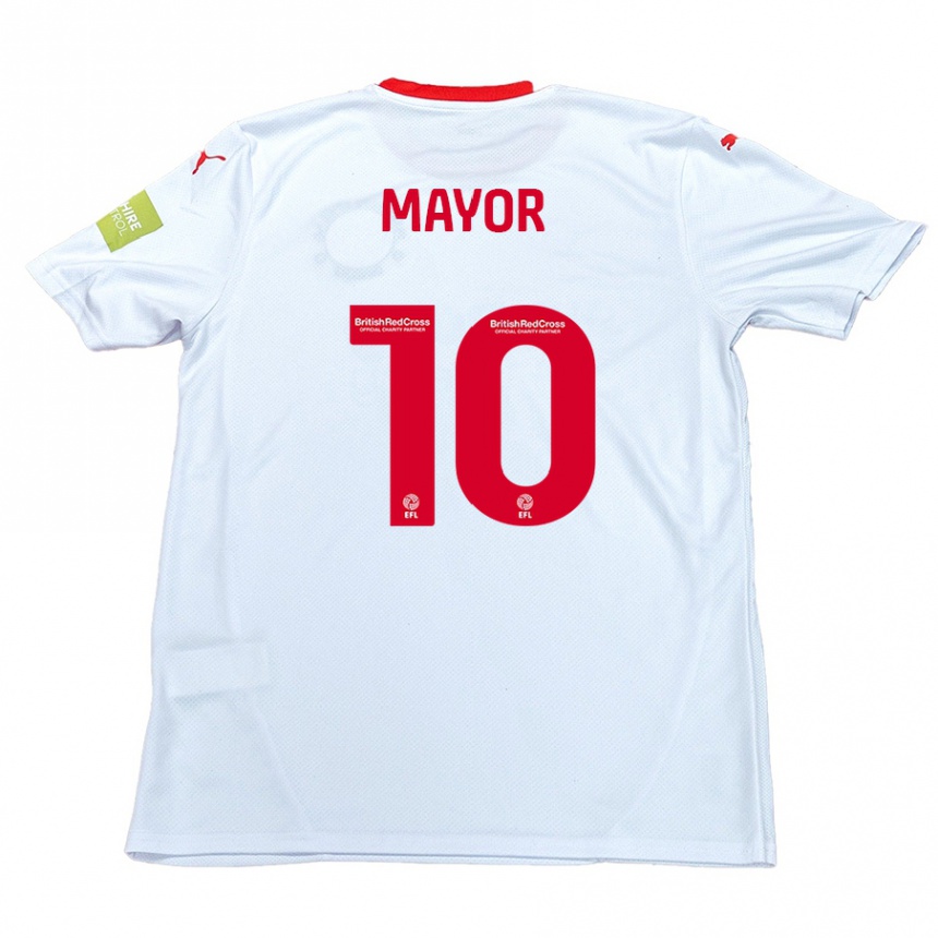 Kids Football Danny Mayor #10 White Away Jersey 2024/25 T-Shirt Australia