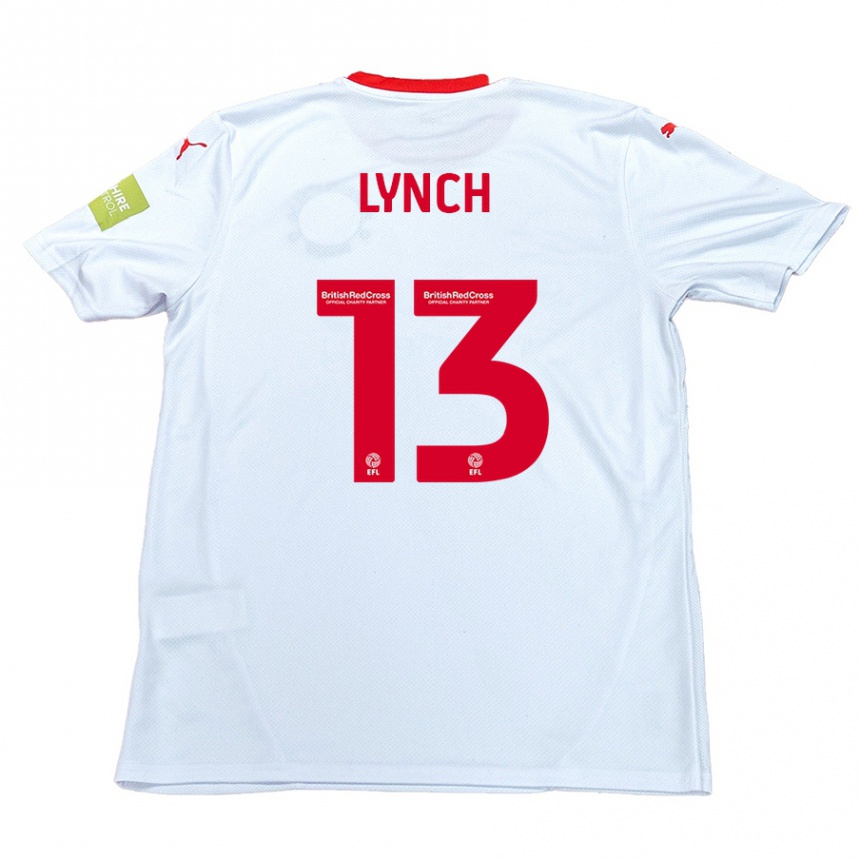 Kids Football Jay Lynch #13 White Away Jersey 2024/25 T-Shirt Australia