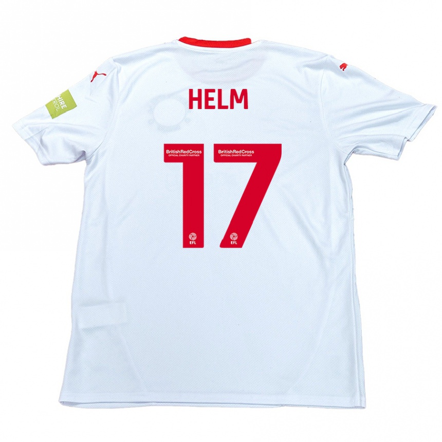 Kids Football Mark Helm #17 White Away Jersey 2024/25 T-Shirt Australia