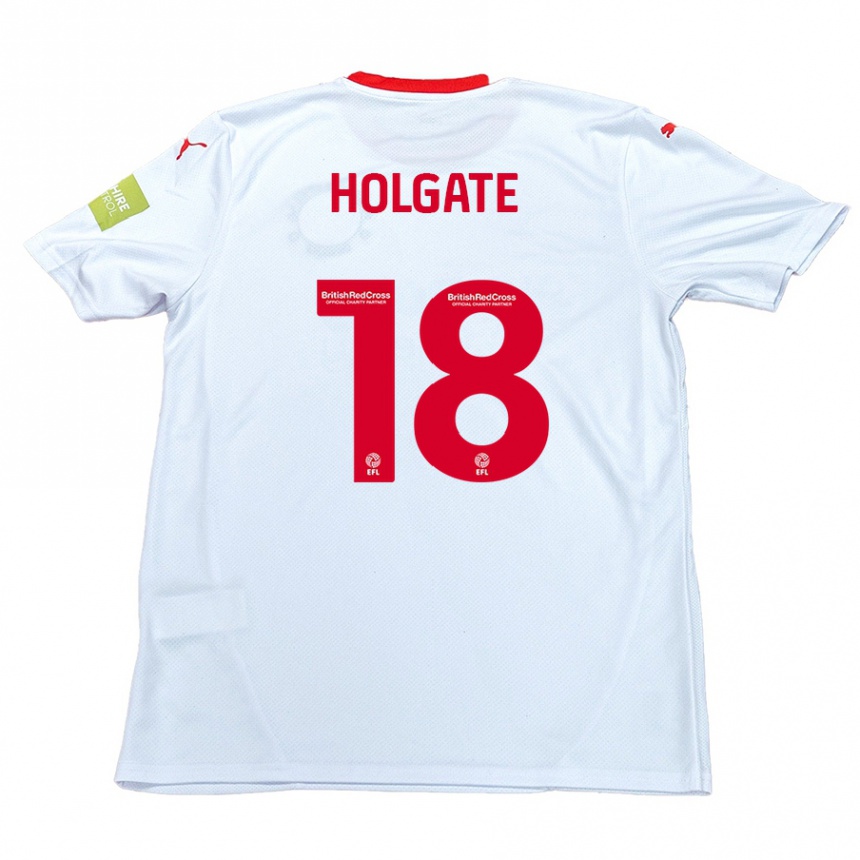 Kids Football Harrison Holgate #18 White Away Jersey 2024/25 T-Shirt Australia