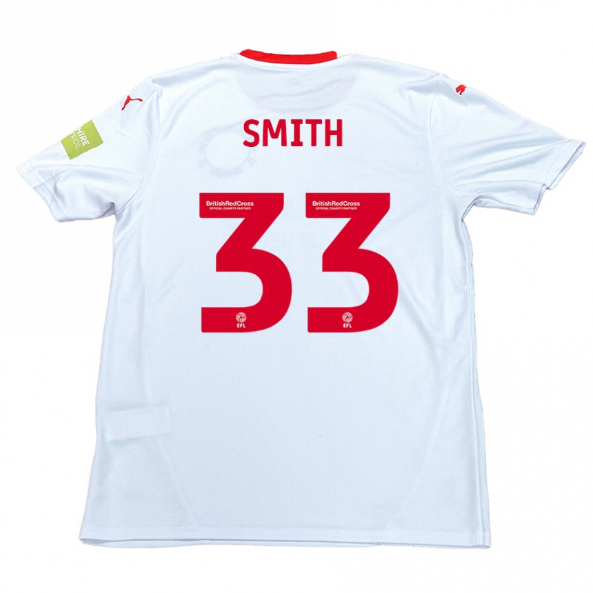 Kids Football Pele Smith #33 White Away Jersey 2024/25 T-Shirt Australia