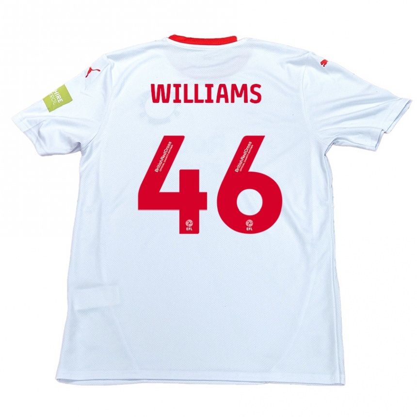 Kids Football Theo Williams #46 White Away Jersey 2024/25 T-Shirt Australia