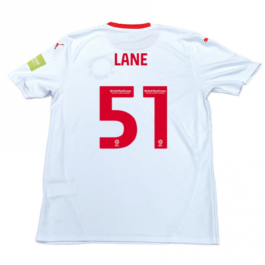 Kids Football Mikey Lane #51 White Away Jersey 2024/25 T-Shirt Australia