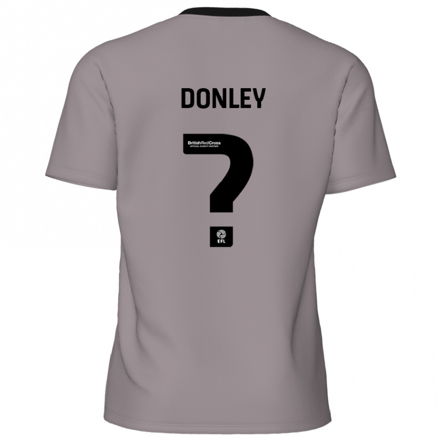 Kids Football Jamie Donley #0 Grey Away Jersey 2024/25 T-Shirt Australia