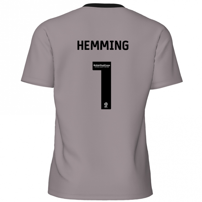 Kids Football Zach Hemming #1 Grey Away Jersey 2024/25 T-Shirt Australia