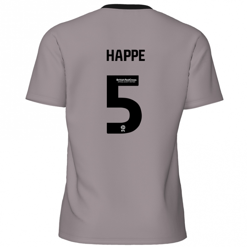 Kids Football Dan Happe #5 Grey Away Jersey 2024/25 T-Shirt Australia