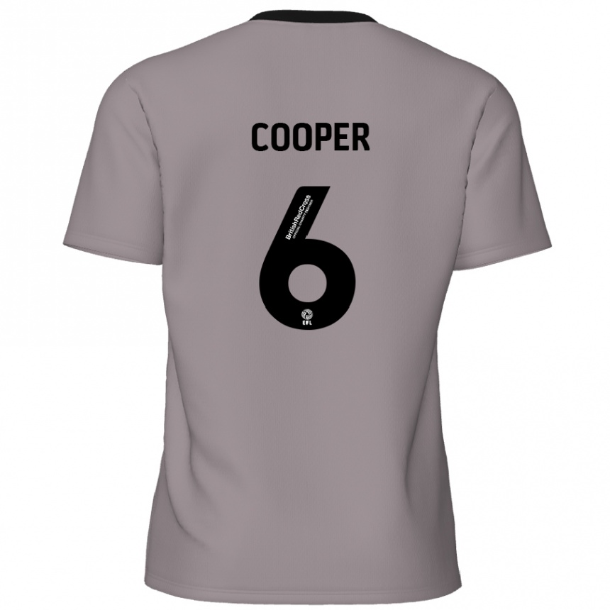 Kids Football Brandon Cooper #6 Grey Away Jersey 2024/25 T-Shirt Australia