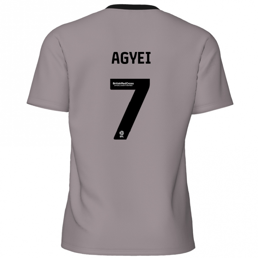 Kids Football Dan Agyei #7 Grey Away Jersey 2024/25 T-Shirt Australia