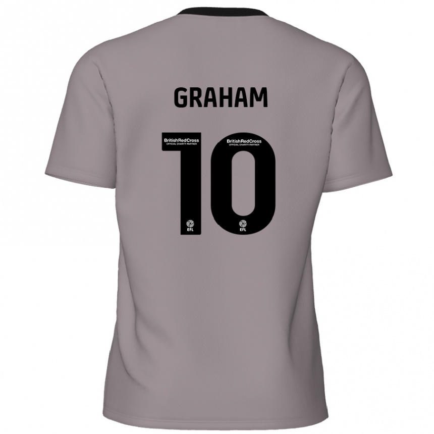 Kids Football Jordan Graham #10 Grey Away Jersey 2024/25 T-Shirt Australia