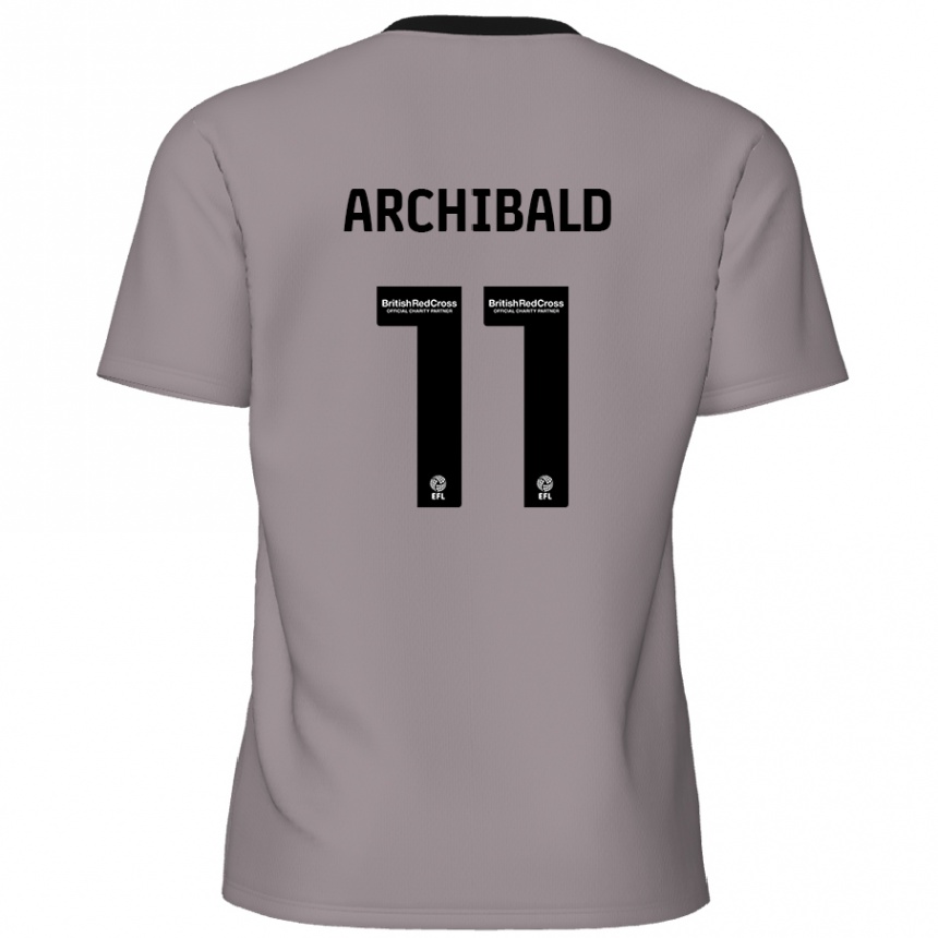 Kids Football Theo Archibald #11 Grey Away Jersey 2024/25 T-Shirt Australia