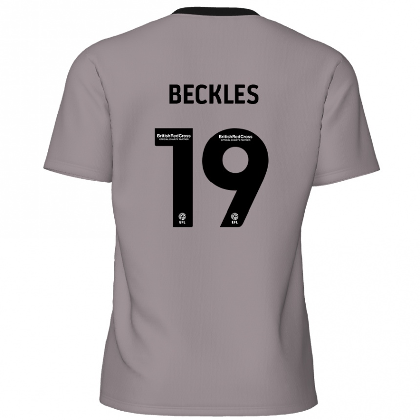 Kids Football Omar Beckles #19 Grey Away Jersey 2024/25 T-Shirt Australia