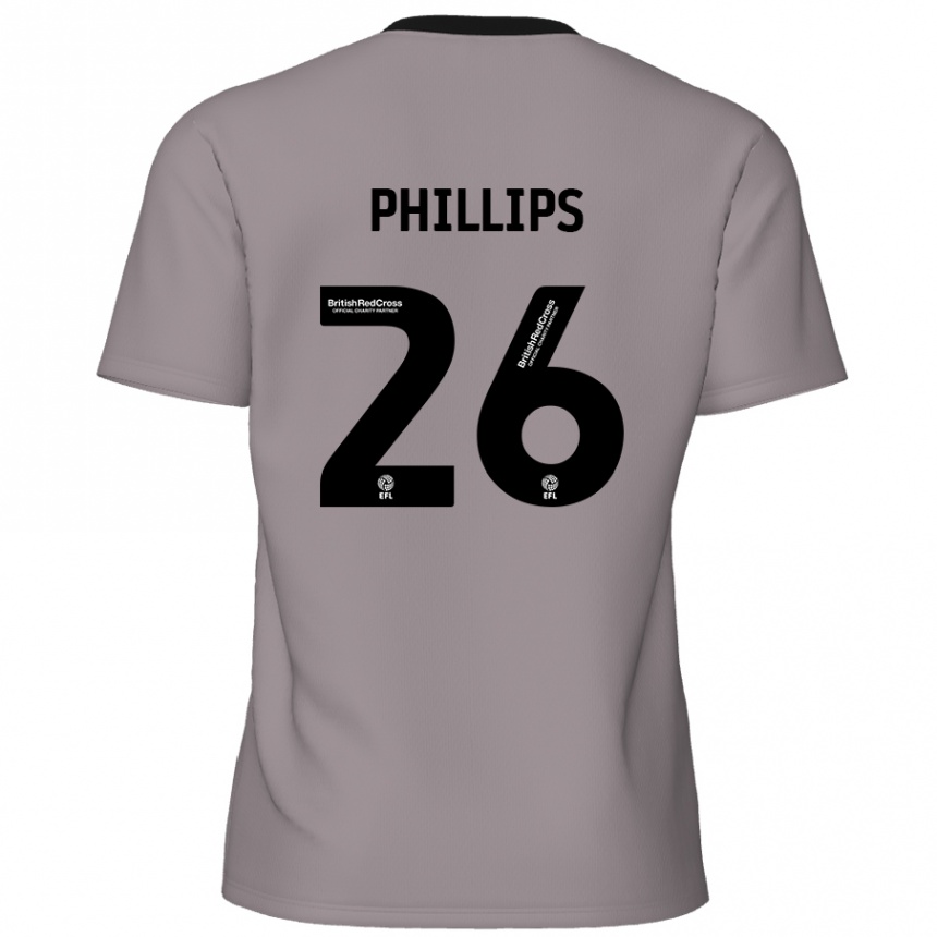 Kids Football Noah Phillips #26 Grey Away Jersey 2024/25 T-Shirt Australia