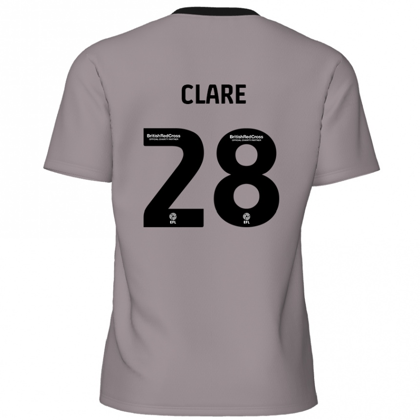 Kids Football Sean Clare #28 Grey Away Jersey 2024/25 T-Shirt Australia