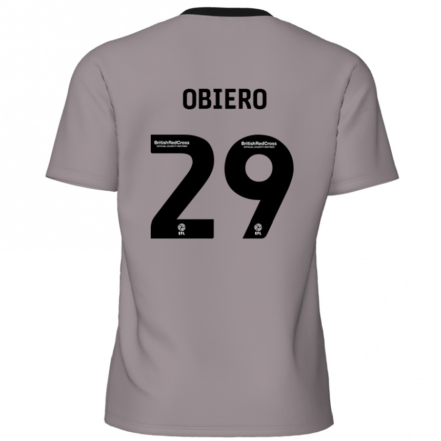 Kids Football Zech Obiero #29 Grey Away Jersey 2024/25 T-Shirt Australia