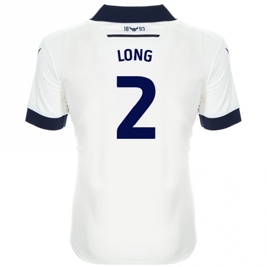 Kids Football Sam Long #2 White Navy Blue Away Jersey 2024/25 T-Shirt Australia