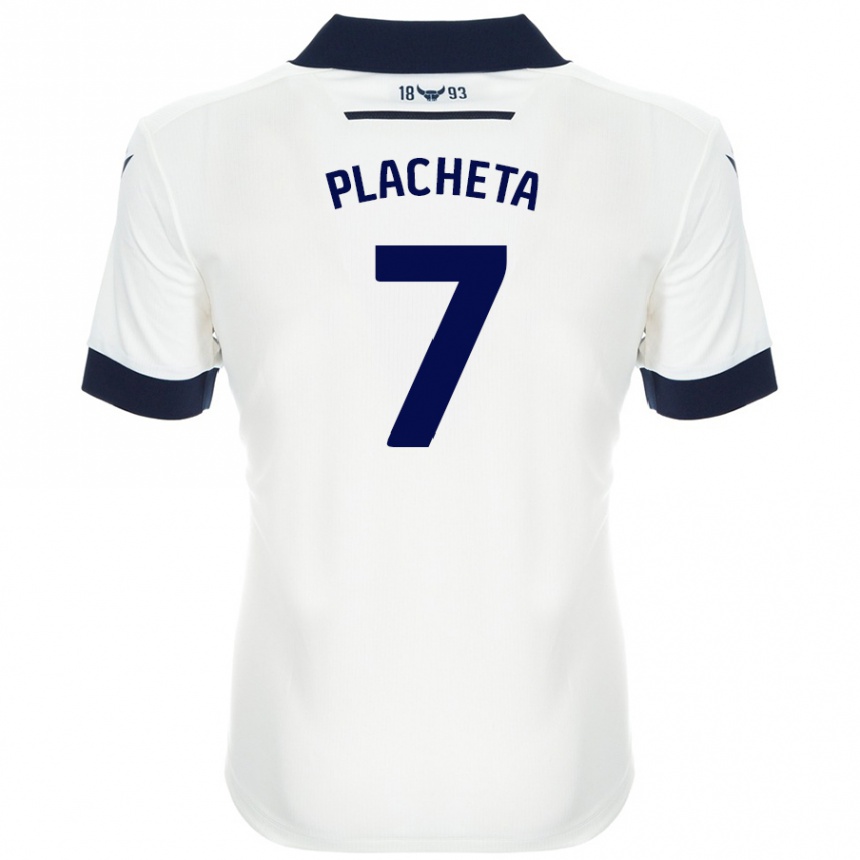 Kids Football Przemyslaw Placheta #7 White Navy Blue Away Jersey 2024/25 T-Shirt Australia