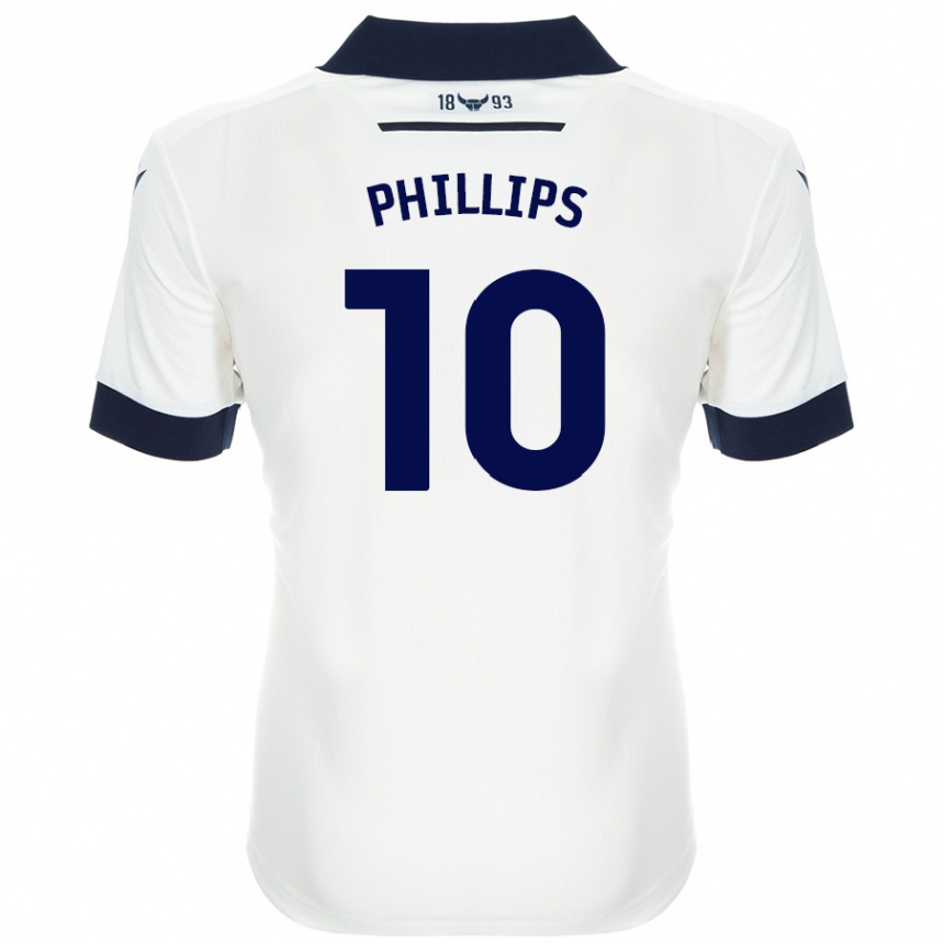 Kids Football Matt Phillips #10 White Navy Blue Away Jersey 2024/25 T-Shirt Australia