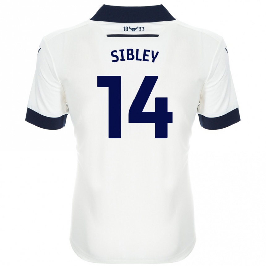 Kids Football Louie Sibley #14 White Navy Blue Away Jersey 2024/25 T-Shirt Australia