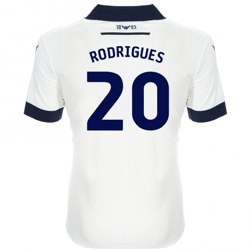 Kids Football Rúben Rodrigues #20 White Navy Blue Away Jersey 2024/25 T-Shirt Australia